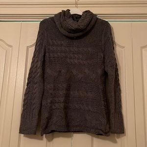 Cowlneck Cable Knit Sweater